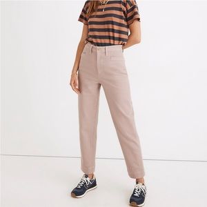 Madewell Emmett Tapered Slim Pants in Rose